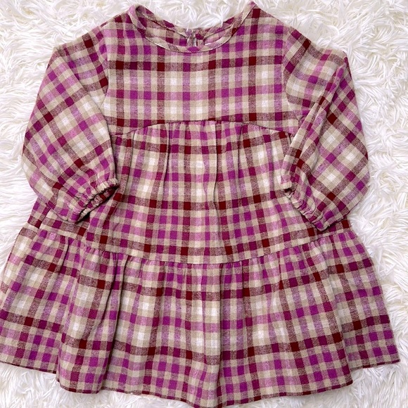 Zara Other - Zara Baby Girls Long Sleeve Plaid Dress